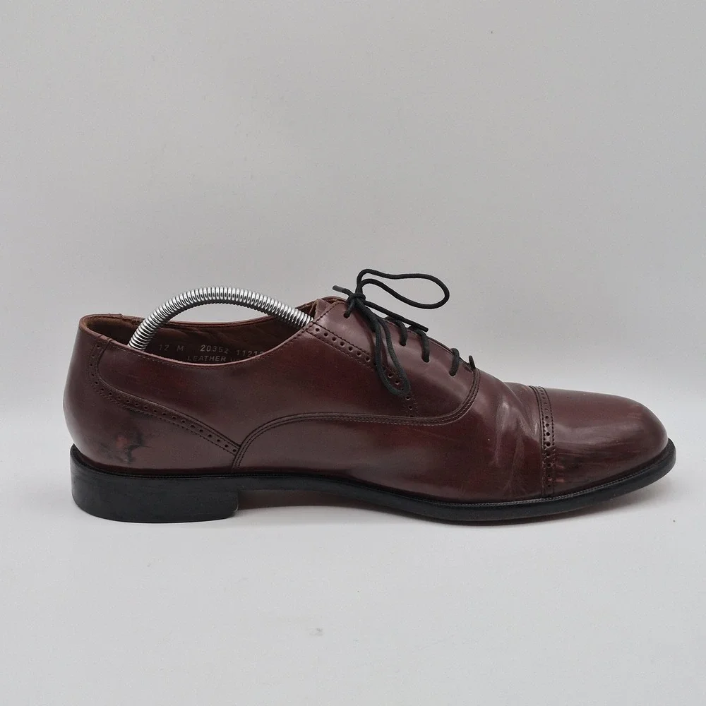Bostonian Shoes Mens Size‎ 12 Brown Leather Cap Toe Oxford Dress Classics 20352